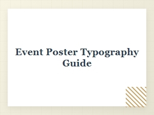 Fonts for Event Posters and Printing